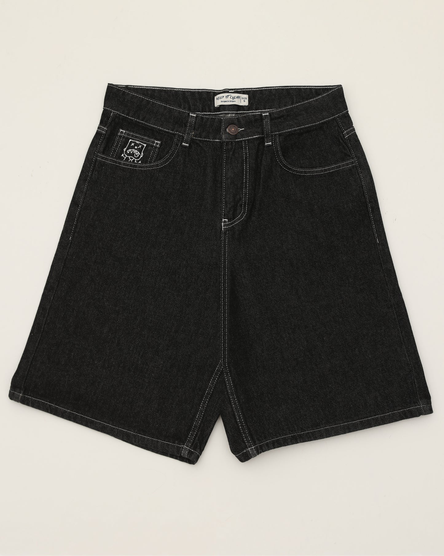 KEEP IT CLEAN - LOOSE SHORT - BLACK WASHED