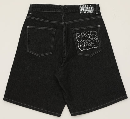 KEEP IT CLEAN - LOOSE SHORT THROW UP - BLACK WASHED