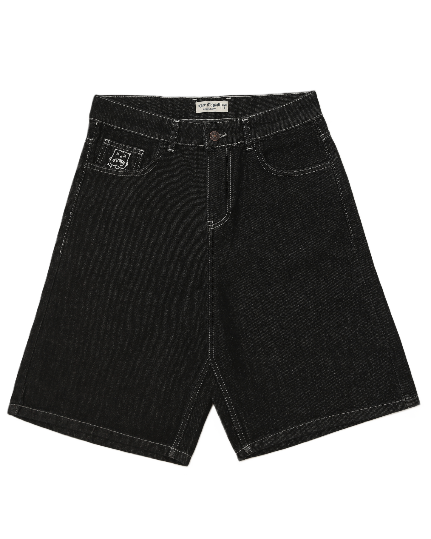 KEEP IT CLEAN - LOOSE SHORT - BLACK WASHED