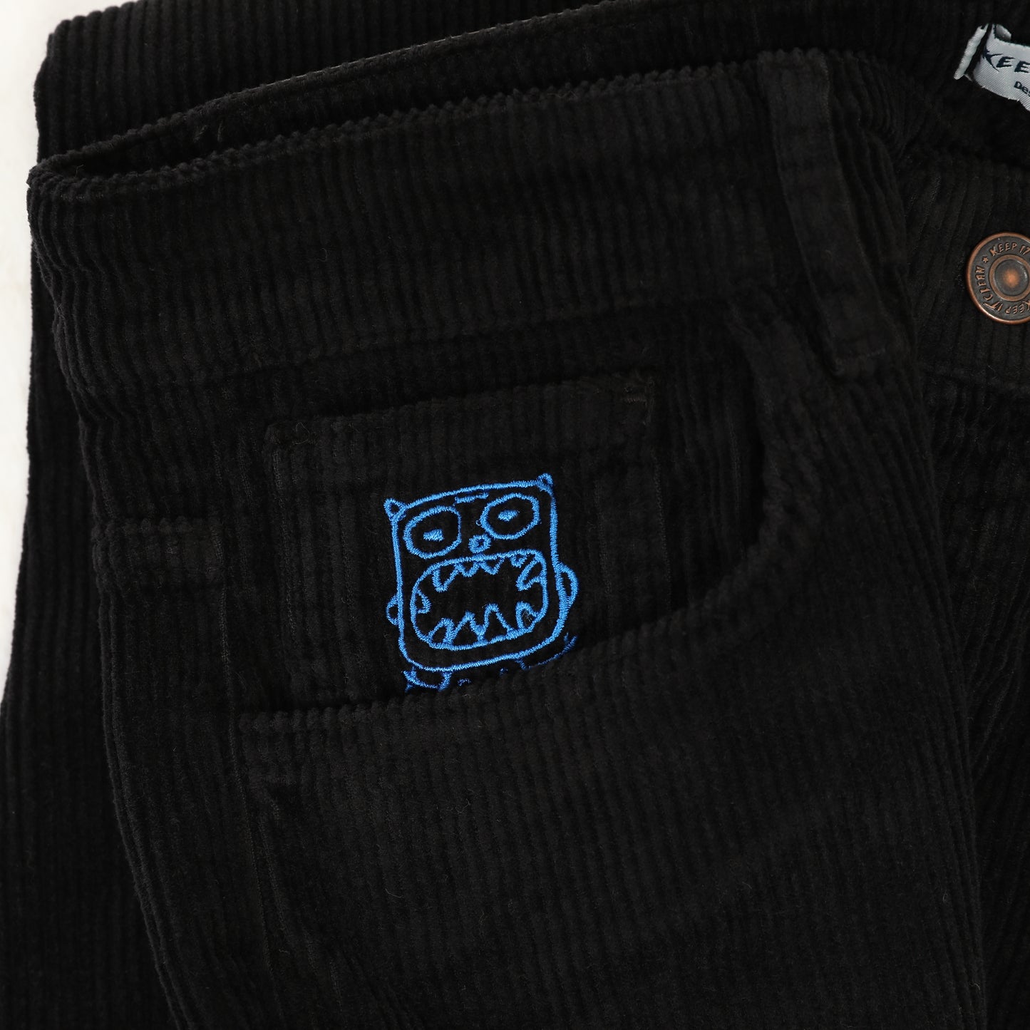 KEEP IT CLEAN - LOOSE PANT CORDUROY - BLACK